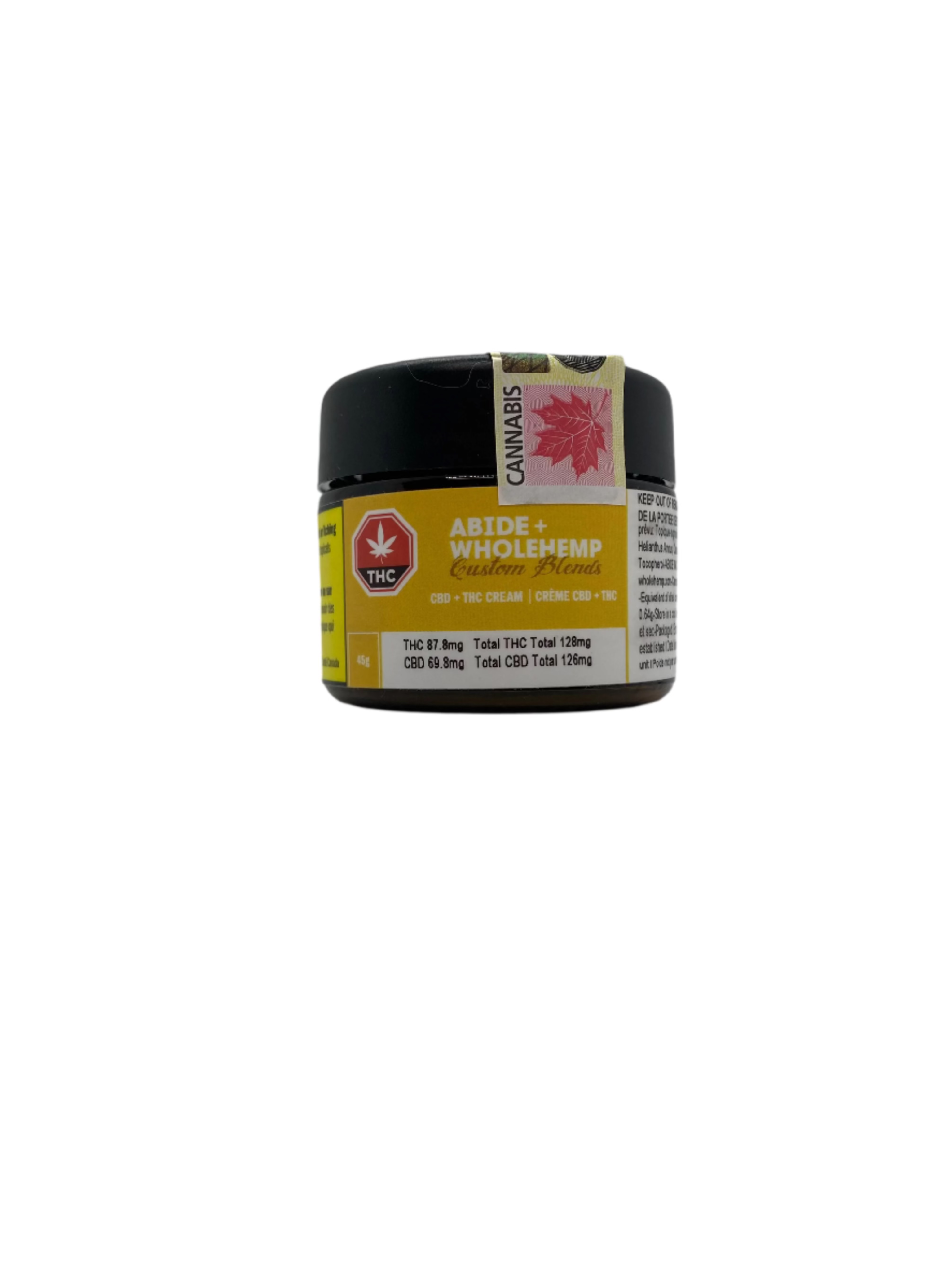 Abide /Whole Hemp CBD / THC Cream
